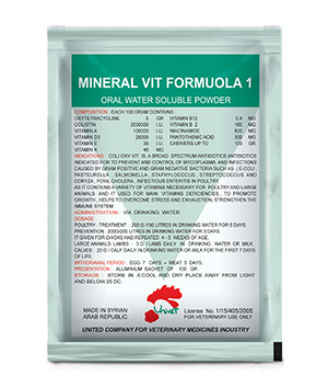 MINERAL VIT FORMUOLA 1